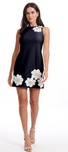 Load image into Gallery viewer, Emily Shalant Crepe Dress with Appliqué Flowers
