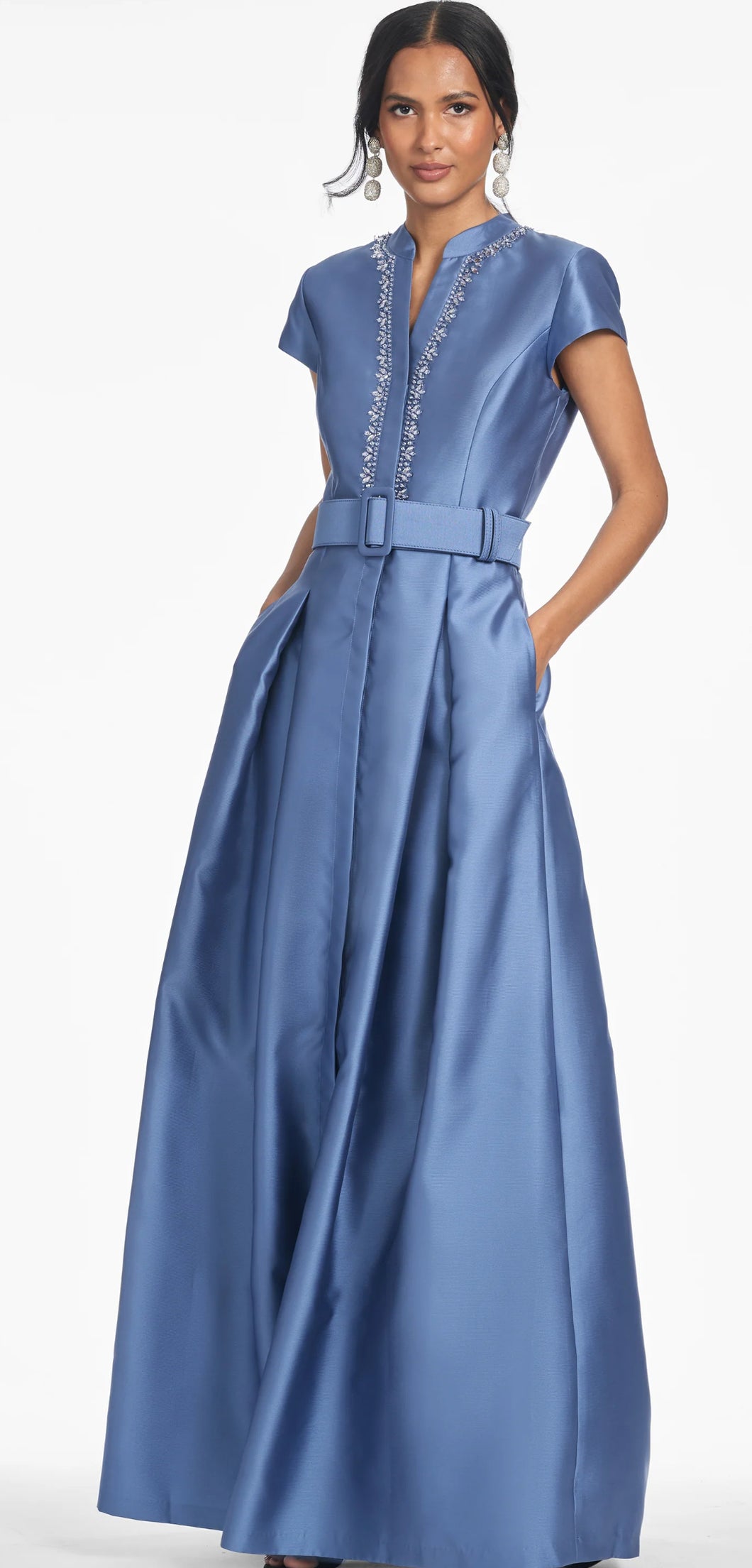 Sachin and Babi Embellished Marta Gown in Twilight