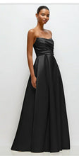 Load image into Gallery viewer, Dessy 3171 Strapless Satin Twill Draped Long Gown
