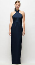 Load image into Gallery viewer, Dessy 6922 Full Length Crepe Column Halter Dress
