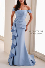 Load image into Gallery viewer, Montage M4202 French Blue Off the Shoulder Long Gown
