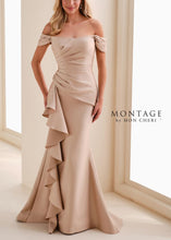 Load image into Gallery viewer, Montage M4202 French Blue Off the Shoulder Long Gown
