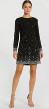 Load image into Gallery viewer, Macduggal 2262 Embellished Crepe Long Sleeve A-Line Mini Dress
