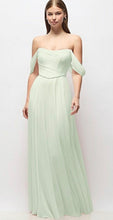 Load image into Gallery viewer, Dessy 3181 Off the Shoulder Chiffon Long Gown
