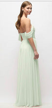 Load image into Gallery viewer, Dessy 3181 Off the Shoulder Chiffon Long Gown
