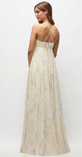 Load image into Gallery viewer, Dessy 3182FP Empire Waist Floral Chiffon Halter Long Dress
