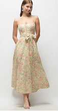Load image into Gallery viewer, Dessy 3186RVO Floral Re-embroidered T-Length Gown with Bow
