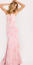Load image into Gallery viewer, Jovani 48260 Pink Strapless Jacquard Long Gown with Bow Detail
