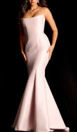 Jovani 49307 Strapless Long Gown with Scoop Neckline