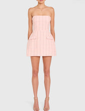 Load image into Gallery viewer, Amanda Uprichard Strapless Bethany Romper in Charlotte Tweed
