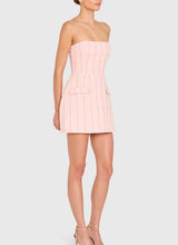 Load image into Gallery viewer, Amanda Uprichard Strapless Bethany Romper in Charlotte Tweed
