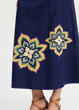 Load image into Gallery viewer, Tyler Boe Valentina Medallion Appliqué Skirt in Beacon Blue
