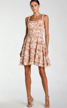 Load image into Gallery viewer, Macduggal 8257 Pink Floral Ruffle Cotton Sleeveless A-Line Mini Dress
