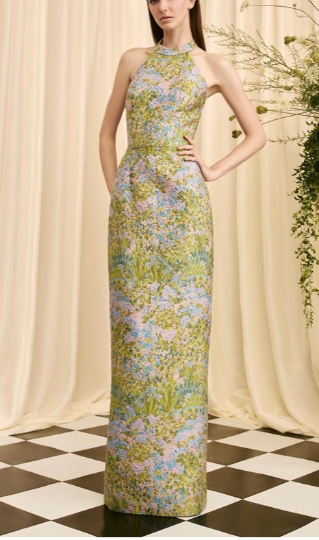 green emerald velvet dress Gigi by La Femme 27823 Dress - Formal Approach