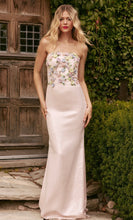 Load image into Gallery viewer, Frascara 5031 Strapless Gown with Floral Beaded Appliques
