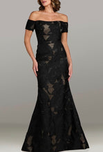 Load image into Gallery viewer, Feriani 18525 Off the Shoulder Black Gown with Nude Lining
