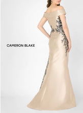 Load image into Gallery viewer, Cameron Blake CB777 Off the Shoulder Long Gown with Embroidery

