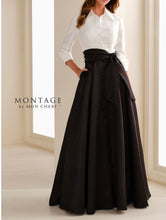 Load image into Gallery viewer, Montage M3114 Mikado Shirt Dress with Collar and Buttons Down the Front
