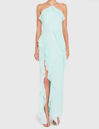 gold cocktail dress long sleeve Gold Wrap Dress main image 0
