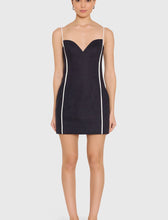 Load image into Gallery viewer, Amanda Uprichard Olivetti Dress in Navy and Ivory
