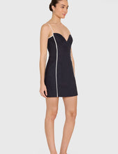 Load image into Gallery viewer, Amanda Uprichard Olivetti Dress in Navy and Ivory
