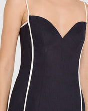 Load image into Gallery viewer, Amanda Uprichard Olivetti Dress in Navy and Ivory

