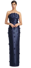 Load image into Gallery viewer, Daymor 3220 Strapless Long Gown with Flower Appliqué Detail
