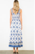 Load image into Gallery viewer, THML WCT3498 Navy and White Floral Midi Dress
