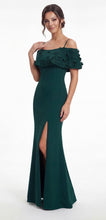 Load image into Gallery viewer, Jasmine K288057 Long Off the Shoulder Crepe Dress
