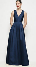 Load image into Gallery viewer, Dessy D899 V-Neckline Maxi Dress with Pleated Skirt
