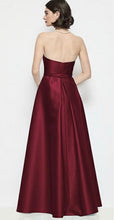 Load image into Gallery viewer, Dessy 3202 Strapless Bow-Waist Satin Column Dress with Overskirt

