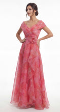 Load image into Gallery viewer, Jasmine Jade k288070 Off the Shoulder Print Organza A-Line Gown

