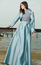 Load image into Gallery viewer, Emily Shalant 17D-0275 Pearl Beaded Halter with Taffeta Skirt
