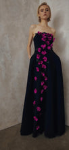 Load image into Gallery viewer, Frascara 5119 Strapless Gown with Floral Appliques
