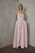 Load image into Gallery viewer, Frascara 5119 Strapless Gown with Floral Appliques
