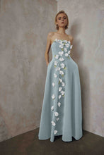 Load image into Gallery viewer, Frascara 5119 Strapless Gown with Floral Appliques
