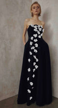 Load image into Gallery viewer, Frascara 5119 Strapless Gown with Floral Appliques
