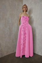 Load image into Gallery viewer, Frascara 5119 Strapless Gown with Floral Appliques
