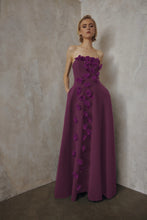 Load image into Gallery viewer, Frascara 5119 Strapless Gown with Floral Appliques
