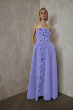 Load image into Gallery viewer, Frascara 5119 Strapless Gown with Floral Appliques
