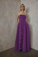 Load image into Gallery viewer, Frascara 5119 Strapless Gown with Floral Appliques
