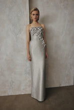 Load image into Gallery viewer, Frascara 5132 Strapless Gown with Flower Detail
