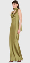 Load image into Gallery viewer, Amanda Uprichard Paula Charmeuse Maxi Dress in Vert Green
