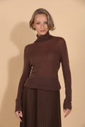 Load image into Gallery viewer, Extra Fine Merino Wool Mock Nek Sweater with Sequin Detail
