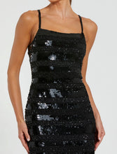 Load image into Gallery viewer, Macduggal 10094 Black Beaded Midi Dress
