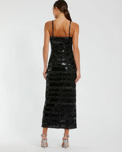 Load image into Gallery viewer, Macduggal 10094 Black Beaded Midi Dress
