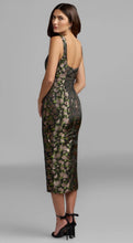 Load image into Gallery viewer, Macduggal 27882 Sleeveless Square Neck Fitted Brocade Midi Dress
