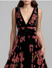 Load image into Gallery viewer, Macduggal 50173 Sleeveless Velvet Print Gown with Bow Detail
