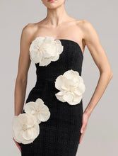 Load image into Gallery viewer, Macduggal 27831 Strapless Black Strapless Boucle with Flower Detail

