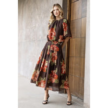 Load image into Gallery viewer, THML JH2514 Floral Print Topn with Bubble Hem
